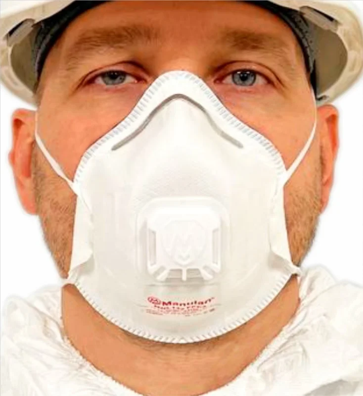 Респиратор с клапаном выдоха противоаэрозольный MANULAN® MNL132 FFP3 NR D до 50ПДК (аналог 3М 8132)