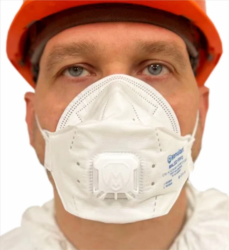 Респиратор с клапаном выдоха противоаэрозольный MANULAN® MNL322 FFP2 NR D до 12ПДК (аналог 3М 9322)