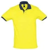 Рубашка поло Prince 190, желтая с темно-синим