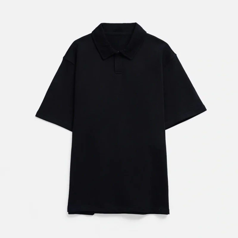 Рубашка поло унисекс Tiimi, черная