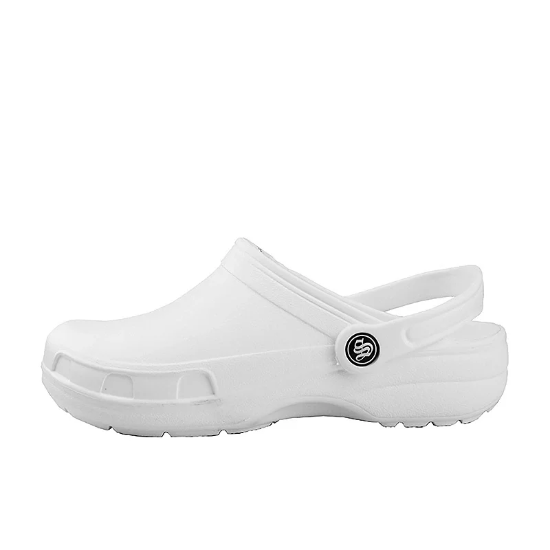 Сабо ЭВА медицинские (STEP) мужские, без перфорации, с ремешком, белые