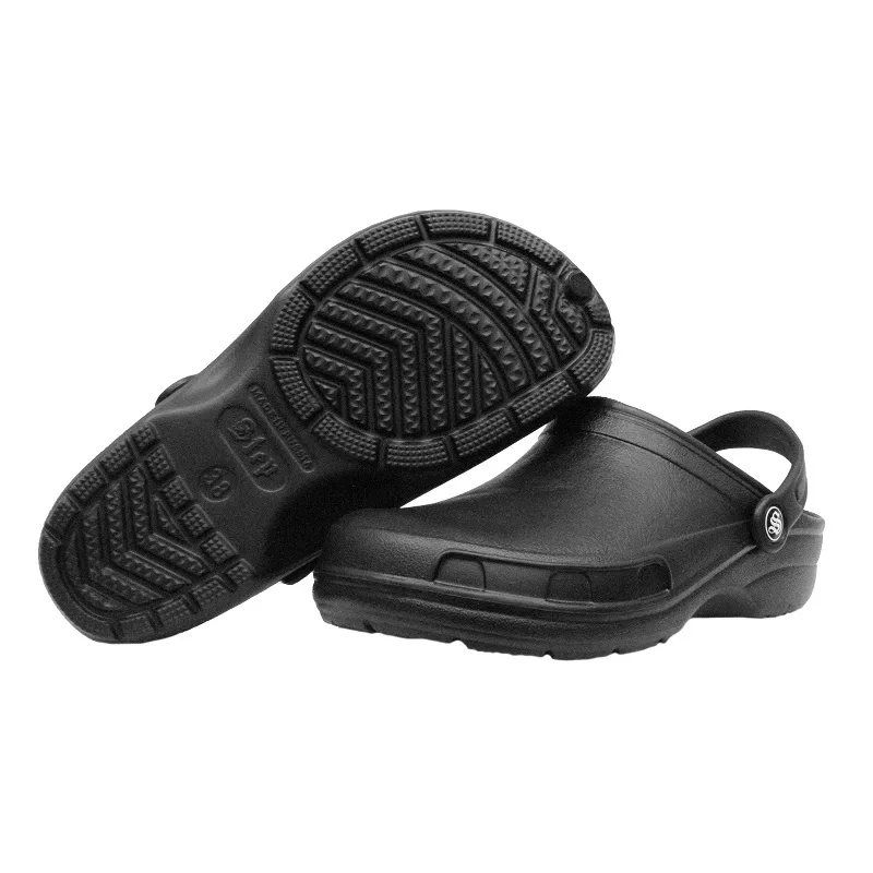 Сабо ЭВА медицинские (STEP) женские, без перфорации, с ремешком, черные