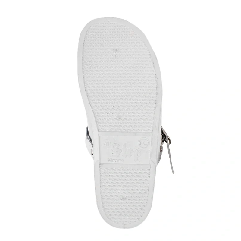 Сабо иск. кожа 10-12-2 (STEP) мужские, белые