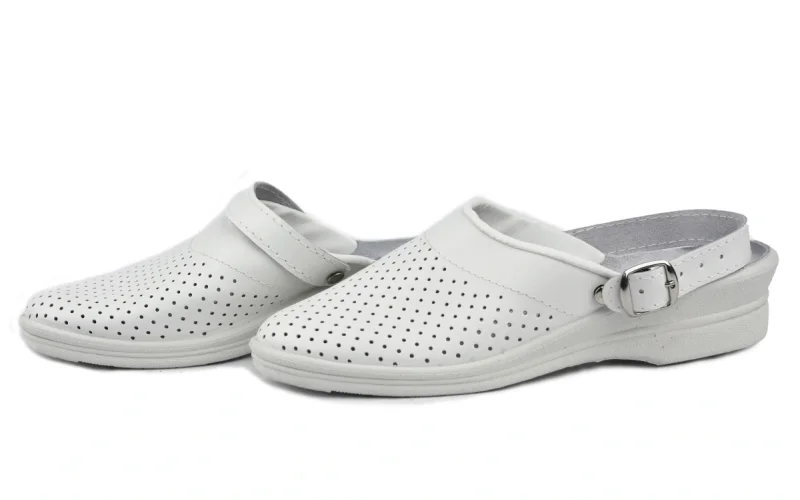 Сабо кожаные 4-12-7 (STEP) женские, белые