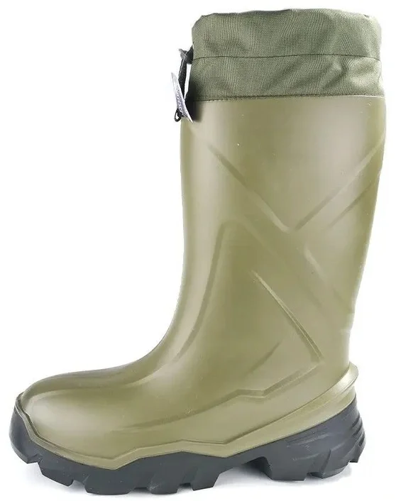 Сапоги ПУ/ПУ ПОЛЮС (БАРС) мужские, с надставкой, утепленные, шипы, олива (–50°С)