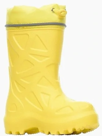 Сапожки ЭВА 490НУ (KAURY) детские, с надставкой, утепленные, желтые