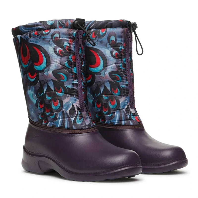 Сапоги ЭВА модель 321/01 (ДЮНА) женские, утепленные (жар-птица/т.сливовый)