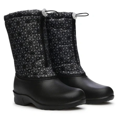 Сапоги ЭВА модель 321/05 (ДЮНА) женские, утепленные (цветы/черный)