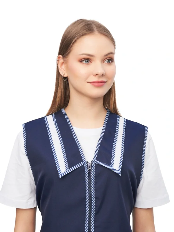 Халат-сарафан "Вишня" т-синий