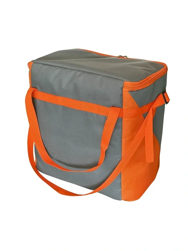 Сумка-холодильник (термосумка) 20 литров (арт.ХС-20) серый/оранжевый