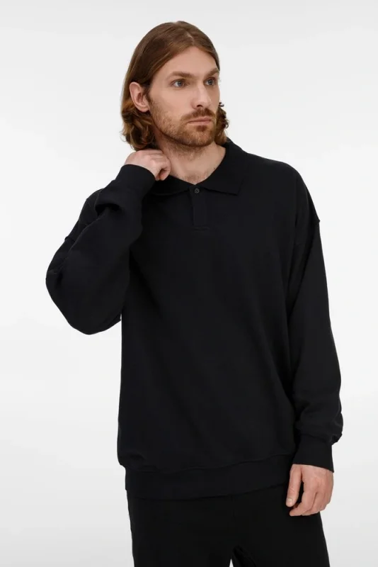 Свитшот оверсайз унисекс S6, черный