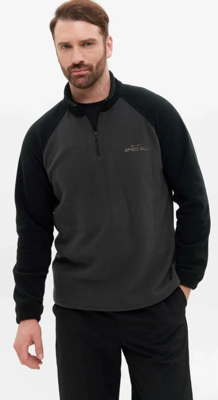 Толстовка флисовая ТФК-01 RIVERSIDE (SPECI.ALL) серо-черный