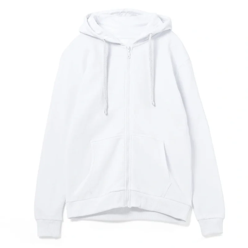 Толстовка на молнии с капюшоном Siverga 2.0, белая