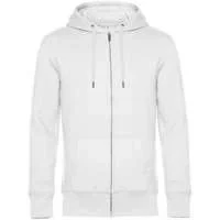 Толстовка на молнии с капюшоном унисекс King, белая