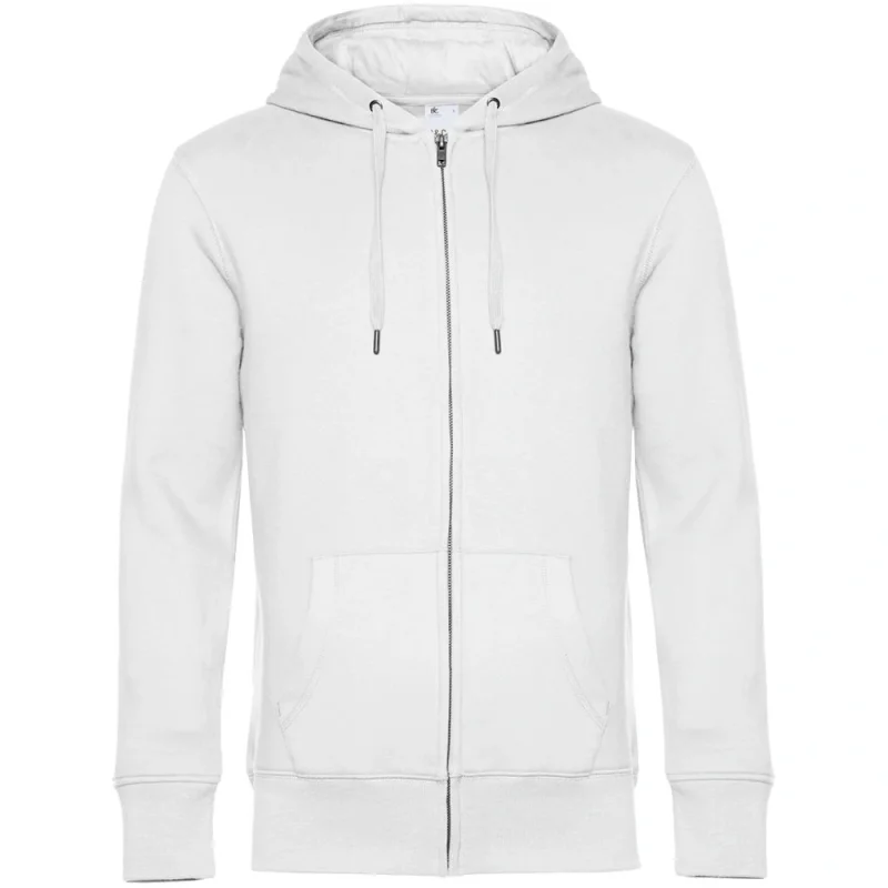 Толстовка на молнии с капюшоном унисекс King, белая