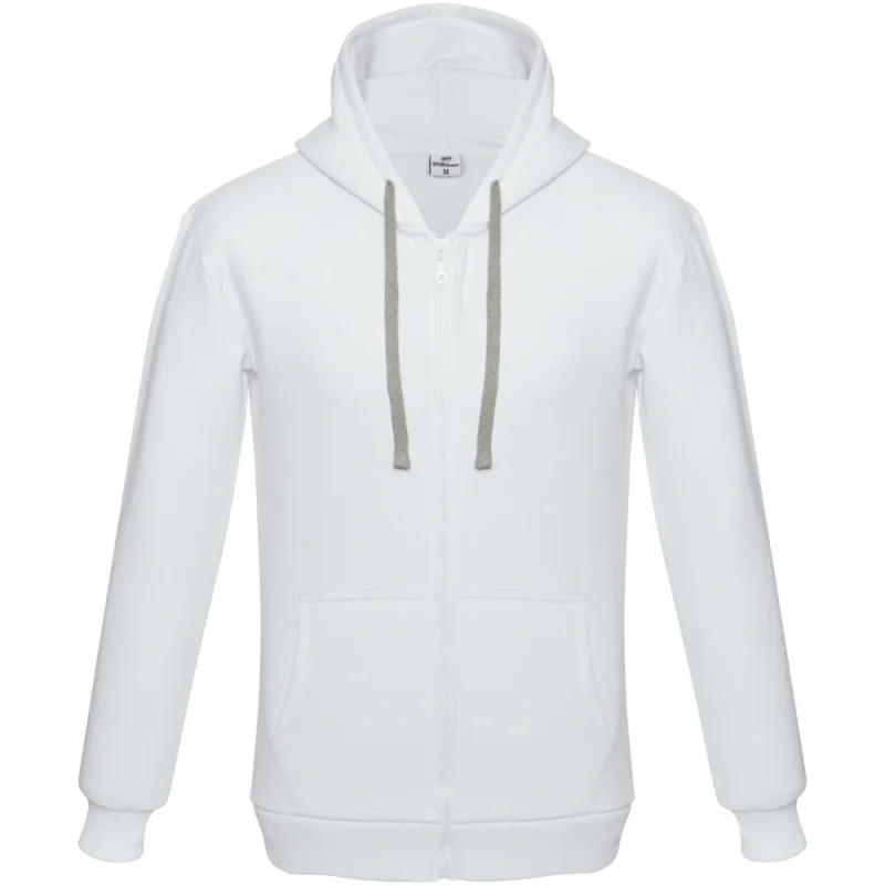Толстовка на молнии с капюшоном Unit Siverga Heavy, белая