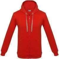 Толстовка на молнии с капюшоном Unit Siverga Heavy, красная