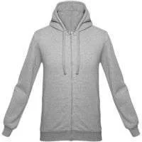 Толстовка на молнии с капюшоном Unit Siverga, серый меланж