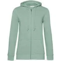 Толстовка на молнии с капюшоном женская BNC Inspire (Organic), серо-зеленая