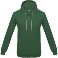 Толстовка с капюшоном на молнии Unit Siverga Heavy, темно-зеленая