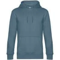 Толстовка с капюшоном унисекс King, серо-синяя