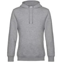Толстовка с капюшоном унисекс King, серый меланж
