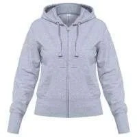 Толстовка женская Hooded Full Zip серый меланж