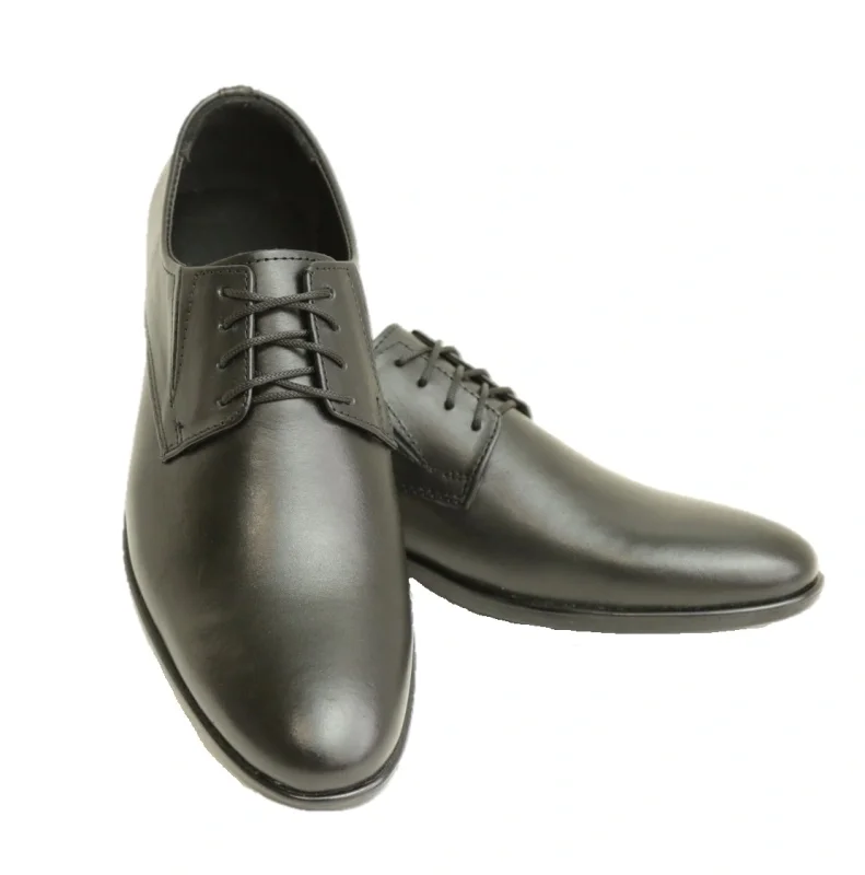 Туфли кожаные "ОФИЦЕРСКИЕ" на шнурках и подошве ТЭП черные (АРТ. Т-13)