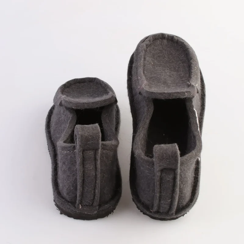 Валенки шитые мужские "Валеши-мокасины 5331" с подошвой ЭВА, графит