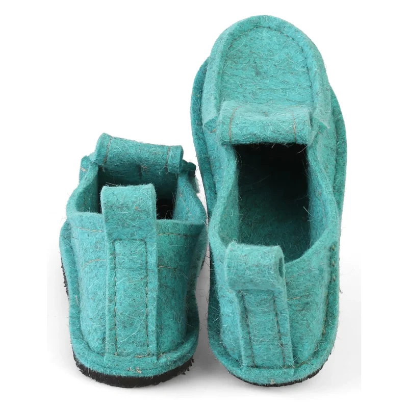 Валенки шитые мужские "Валеши-мокасины 5331" с подошвой ЭВА, мята (бирюзовый)