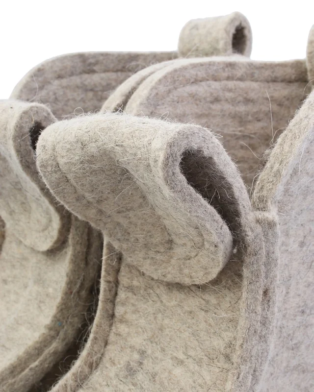 Валенки шитые "Валеши 2/4 3321" с подошвой ЭВА, светло-серые