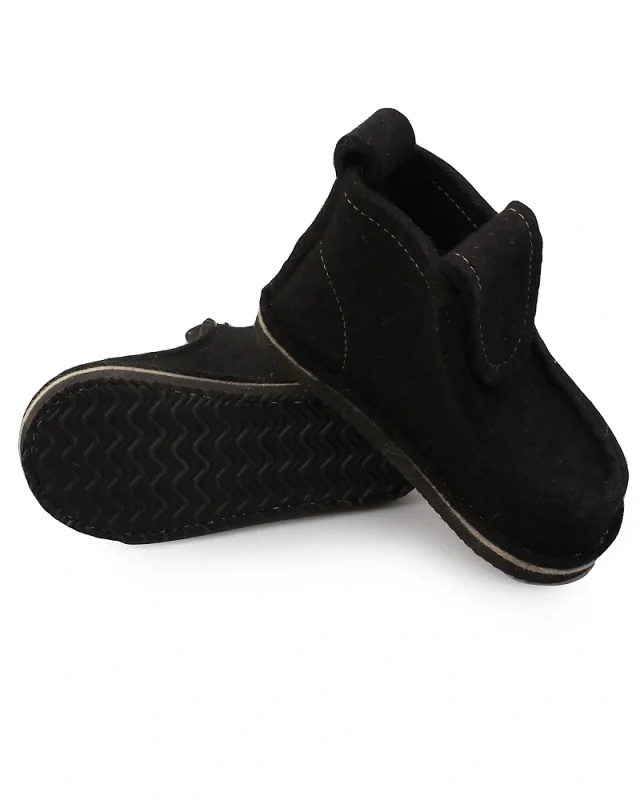 Валенки шитые "Валеши укороченные 4331" с подошвой ЭВА, черный.