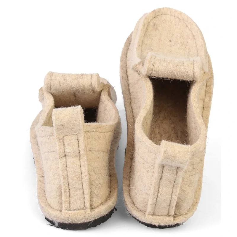 Валенки шитые женские "Валеши-мокасины 5321" с подошвой ЭВА, светло-серый